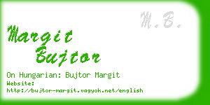 margit bujtor business card